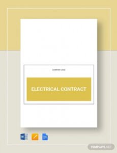 Printable Electrical Service Contract Template Word Example