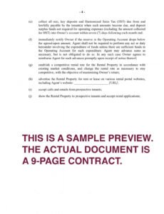 Vacation Rental Property Management Contract Template Pdf Sample