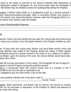 Best Real Estate Brokerage Contract Template Word Example