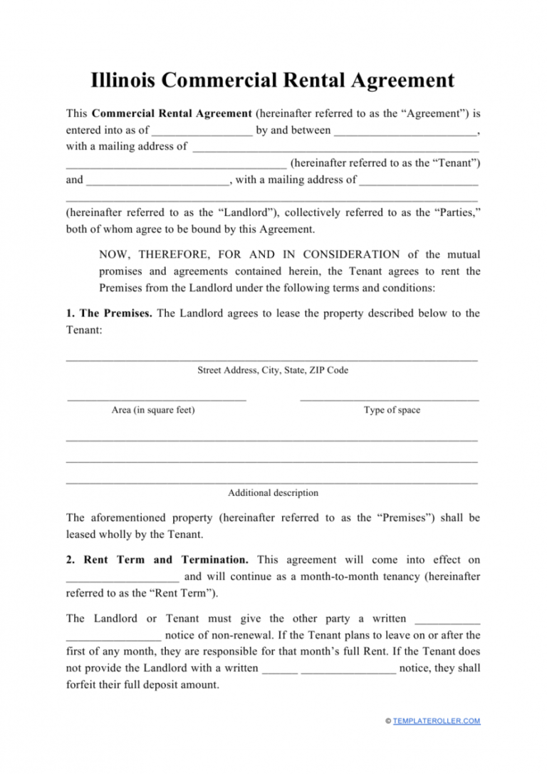 Editable Commercial Rent Contract Template Word Sample Steemfriends