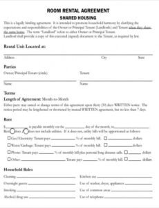 Free Apartment Roommate Contract Template Pdf