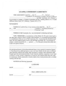 Printable Real Estate Brokerage Contract Template Doc