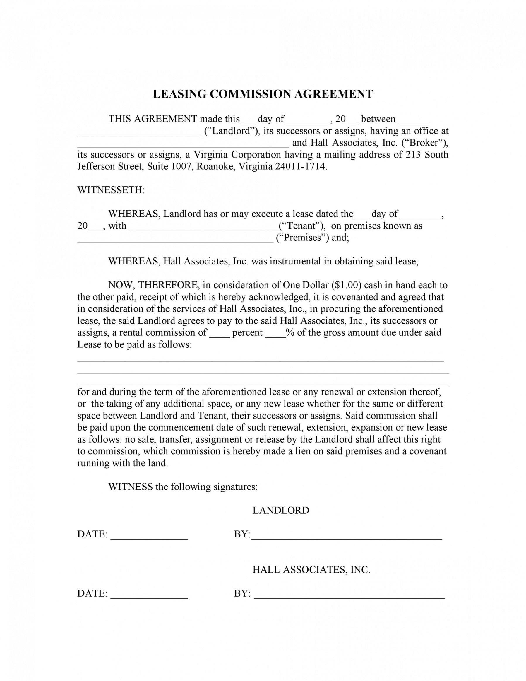 Printable Real Estate Brokerage Contract Template Doc