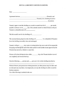 Professional Apartment Roommate Contract Template Word