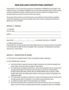 Professional Music Artist Performance Contract Template Doc Sample
