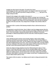 Professional Owner Financed Business Contract Template Pdf Example