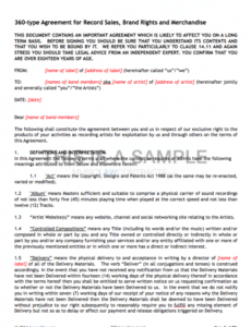 Best Record Label Contract Template