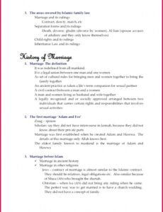 Editable Muslim Marriage Contract Template Word Sample