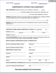 Editable Training Consultant Contract Template  Example