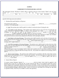 Free Commercial Real Estate Sales Contract Template Word Sample