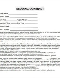Free Wedding Event Planner Contract Template Doc Example