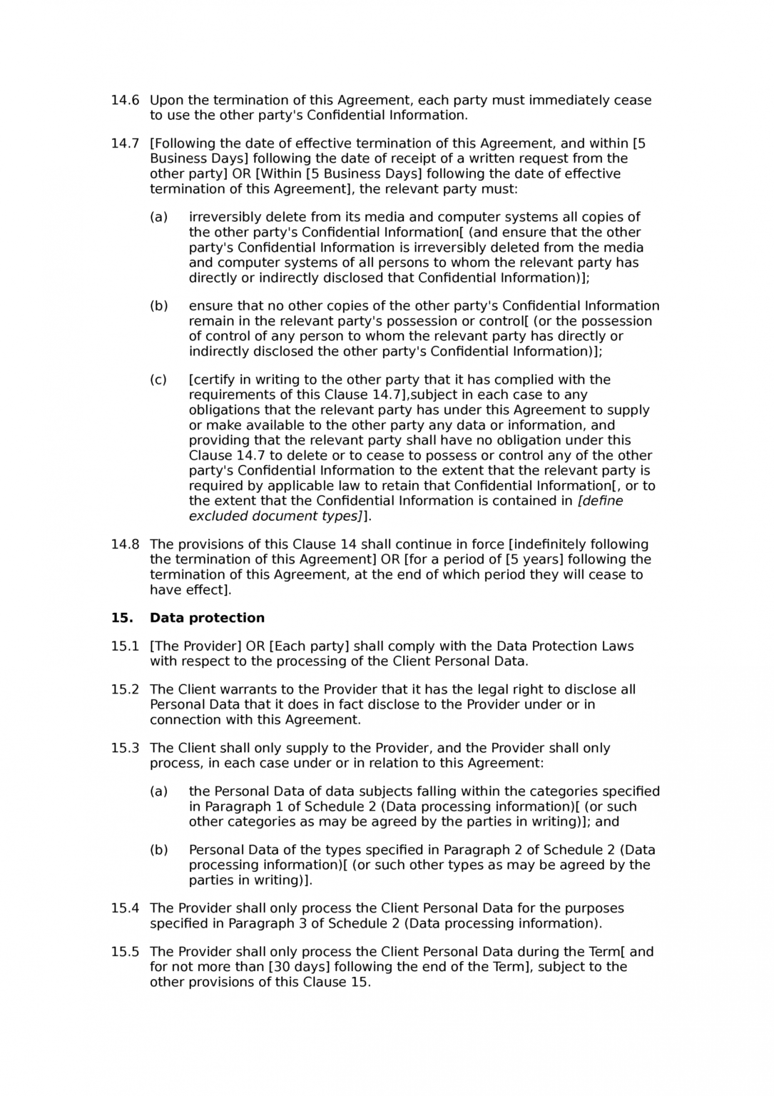 Printable Digital Marketing Social Media Contract Template PDF Sample ...