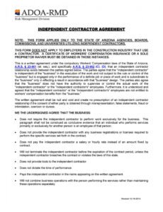 Printable Turnkey Construction Contract Template Excel