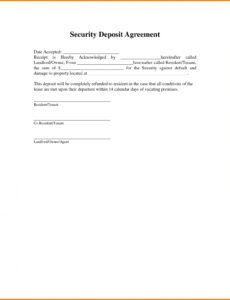Professional Holding Deposit Contract Template  Sample