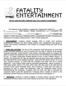 Professional Record Label Contract Template