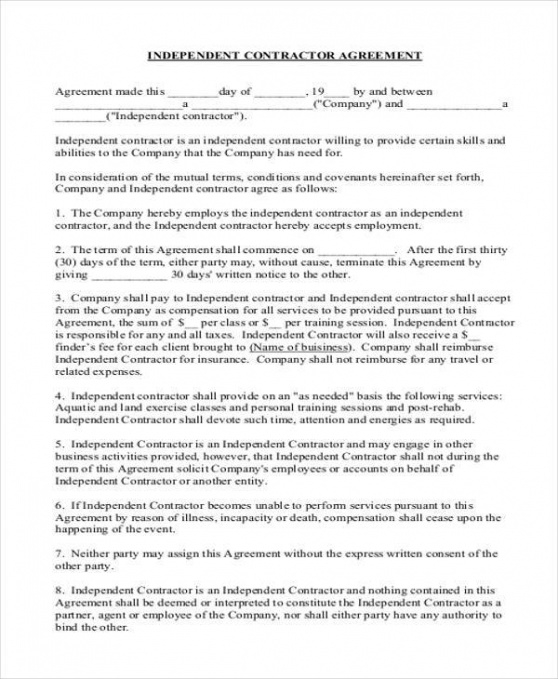 Professional Training Consultant Contract Template Doc Sample