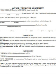 Professional Truck Driver Employment Contract Template Excel