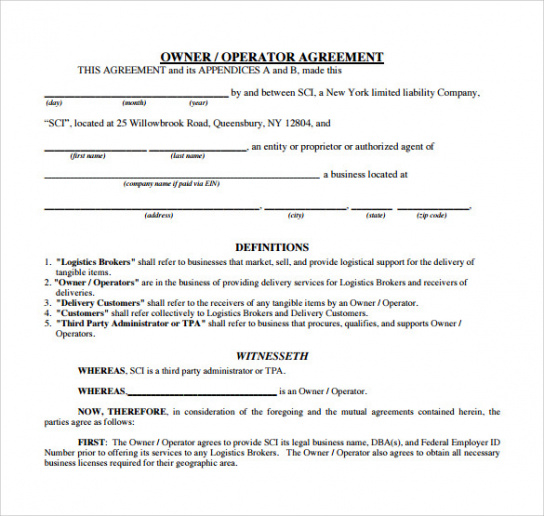 Professional Truck Driver Employment Contract Template Excel