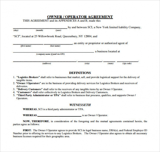 Truck Driver Employment Contract Template