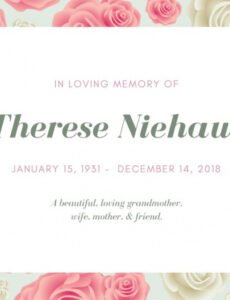 Best Baby Obituary Template Excel