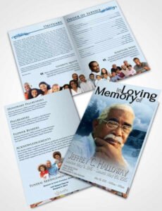 Best Bifold Obituary Template Doc Example