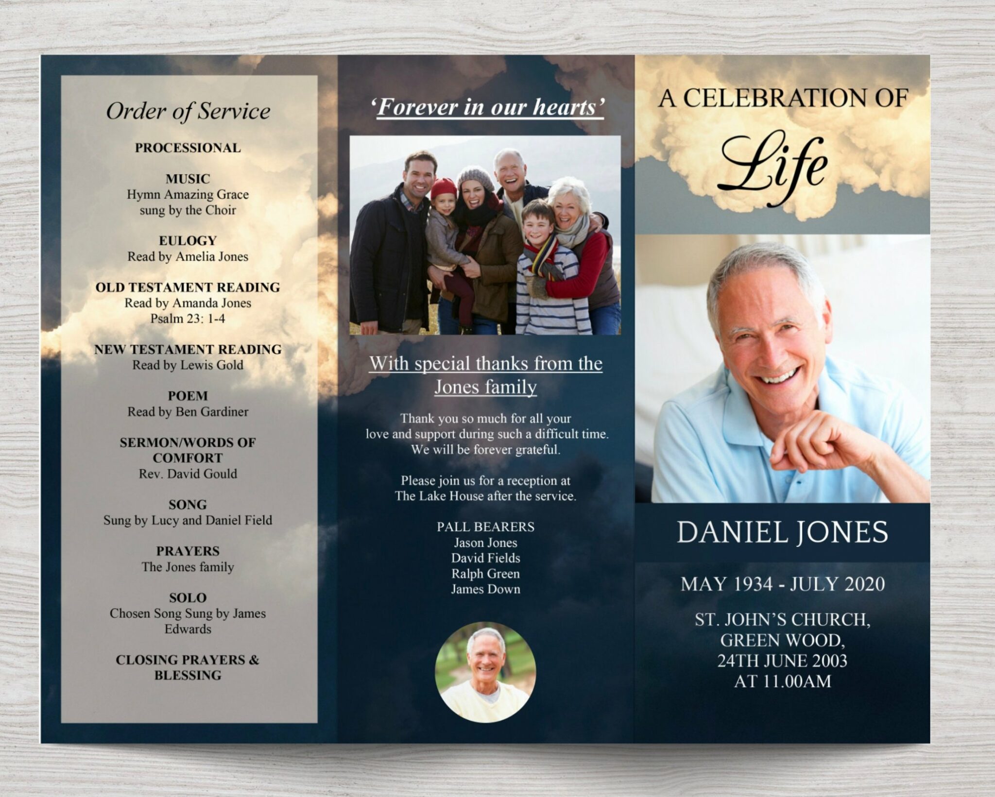 Best Celebration Of Life Obituary Template PDF | Steemfriends