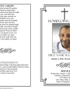 Best Unique Obituary Template Excel Sample