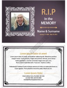 Best Your Tribute Obituary Template Word