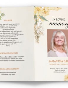 Celebration Of Life Obituary Template Pdf Example