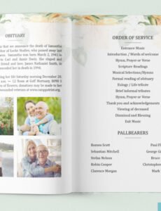 Costum Creative Obituary Template  Example