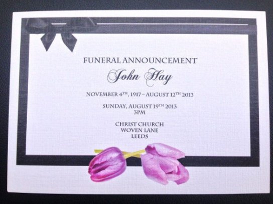 Costum Cremation Obituary Template Word Example