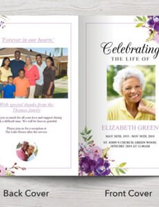 Costum Your Tribute Obituary Template Word