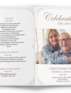 Editable Celebration Of Life Obituary Template Doc Sample