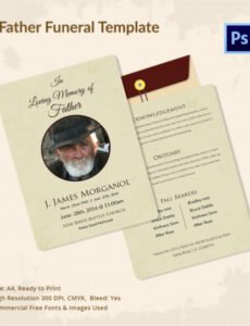 Editable Child Obituary Template Excel Example