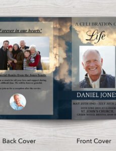 Editable Digital Obituary Template