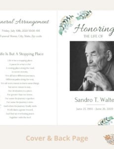 Editable Digital Obituary Template  Example