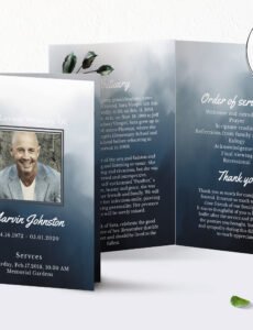 Free Digital Obituary Template Word Example