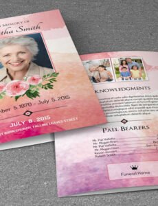 Free Obituary Template With Photo Excel Example