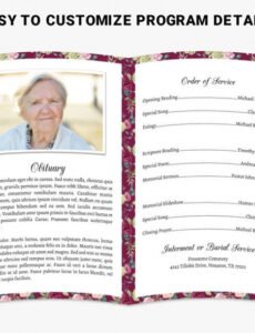 Free Your Tribute Obituary Template Doc Example