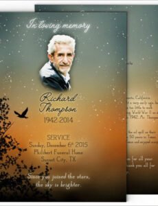 Funeral Obituary Template Word
