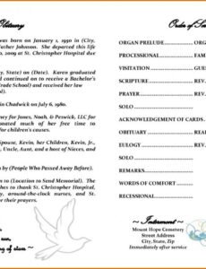 Obituary Template For Husband And Father Doc Example