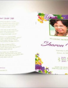 Obituary Template With Photo Pdf Example