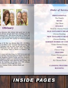 Professional Celebration Of Life Obituary Template Excel Sample