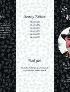Professional Funeral Obituary Template Excel