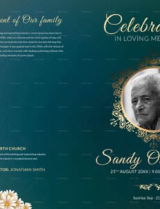 Professional Obituary Template With Photo Doc