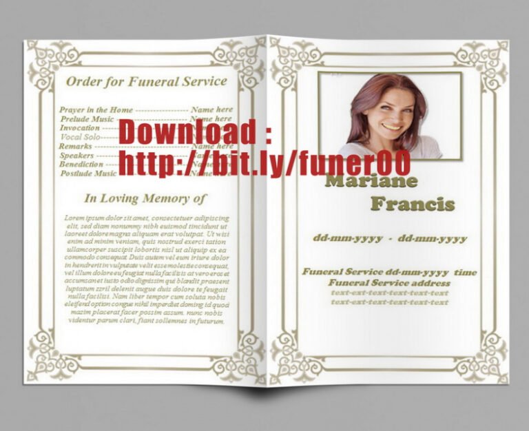 Professional Spanish Obituary Template Excel Example Steemfriends