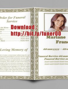 Spanish Obituary Template Pdf Example