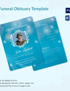 Costum Funeral Program Obituary Template Doc Sample