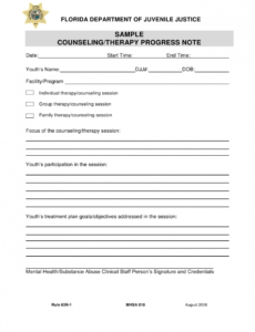 Editable Therapist Excuse Template Word Example