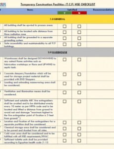 Best Construction Site Inspection Form Template Word Sample